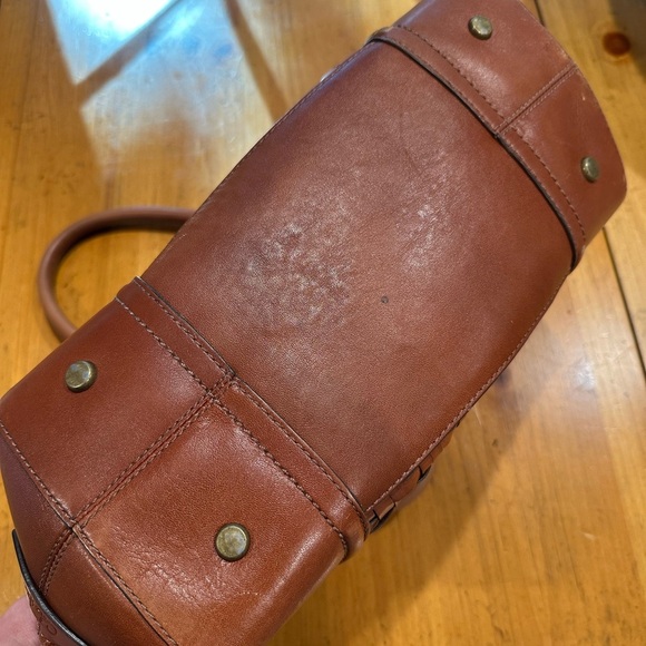 Cole Haan Leather Genevieve Brown Woven Leather Handbag - Picture 4 of 7